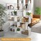 Costway 5-Tier Bookshelf Geometric S-Shaped Bookcase Room Divider Storage Display Shelf